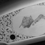 Bulino engraving in progress.